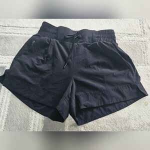 all in motion Black Elastic-Waist Athletic Shorts